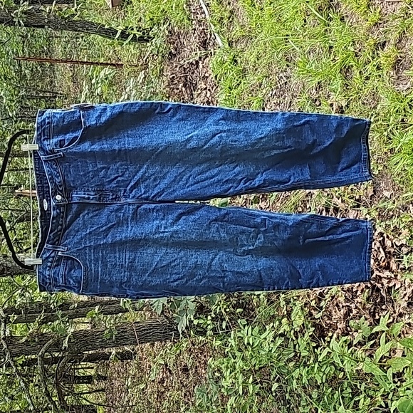 Old Navy Extra High-Waisted Secret-Slim Pockets Sky-Hi Straight 24 Plus Sz Jeans - Picture 14 of 14